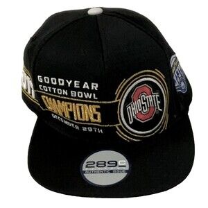 Ohio State 2017 Cotton Bowl Champions Locker Room Adjustable Black Hat Cap New!